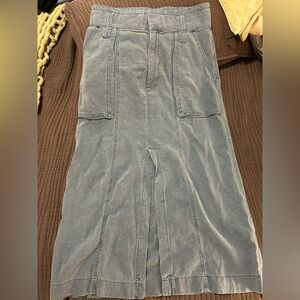 Free People maxi jean skirt